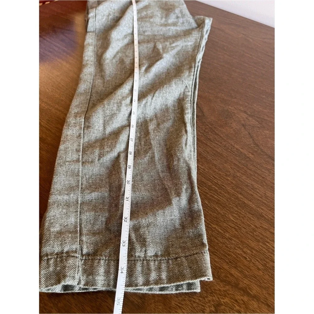 Banana Republic Athletic Linen Blend Pants Mens 32 Desert Thyme Green Resort